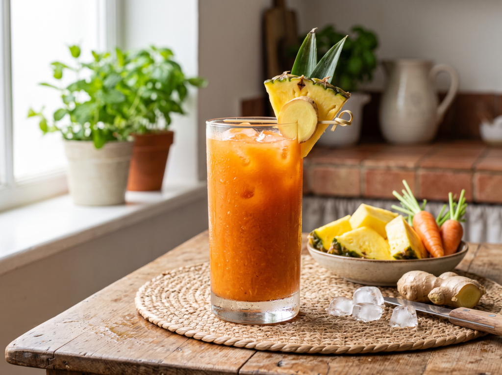 Carrot, Pineapple & Ginger Drink