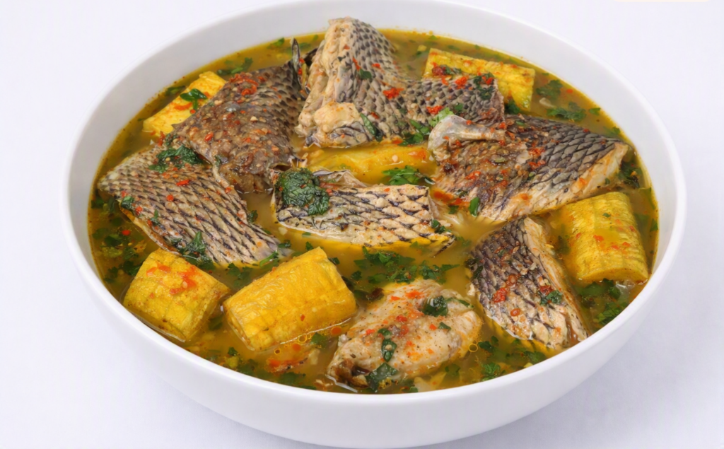 Tilapia Fish Pepper Soup (with Yam)