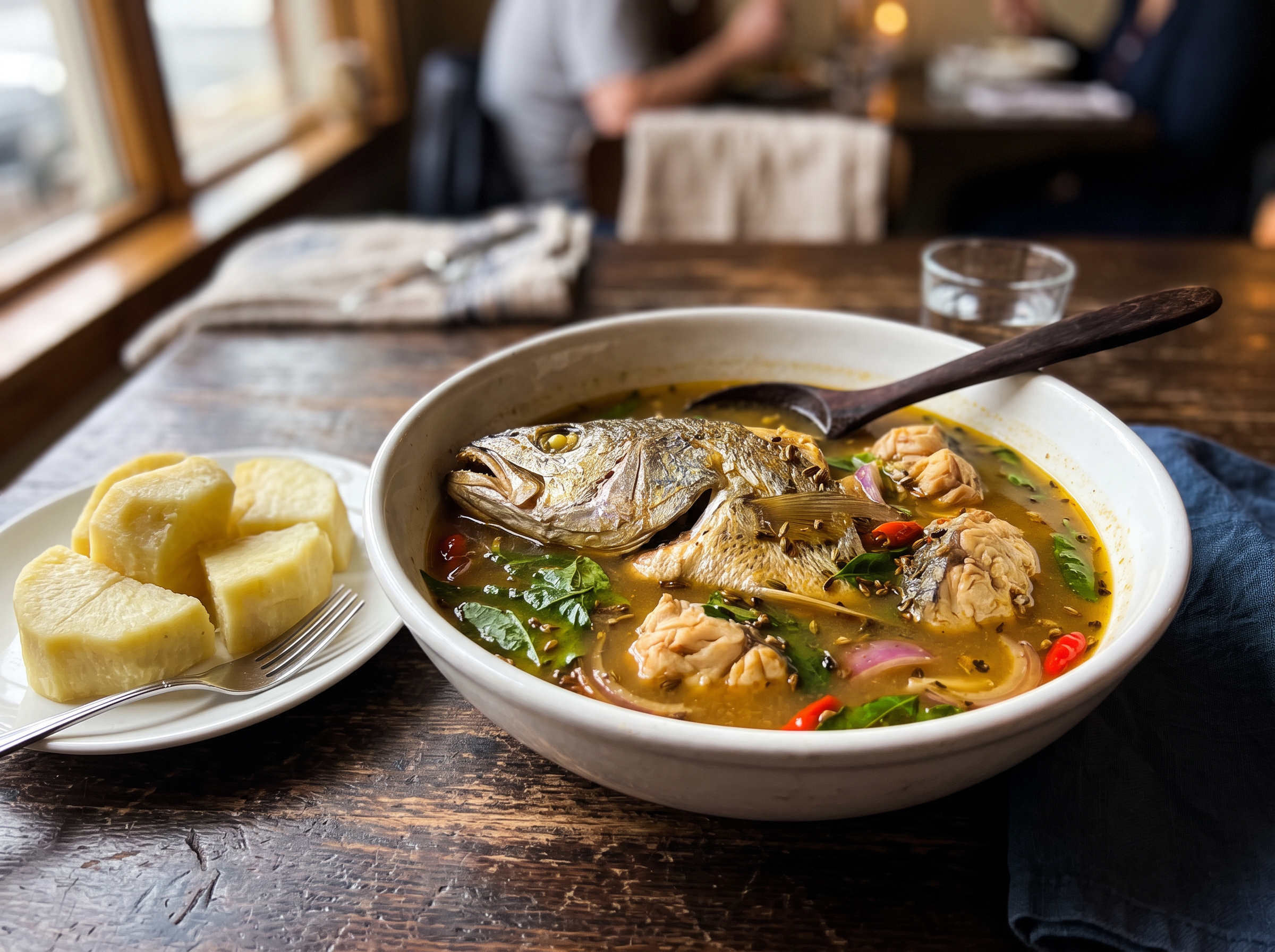 Croaker Fish Pepper Soup (with Yam)