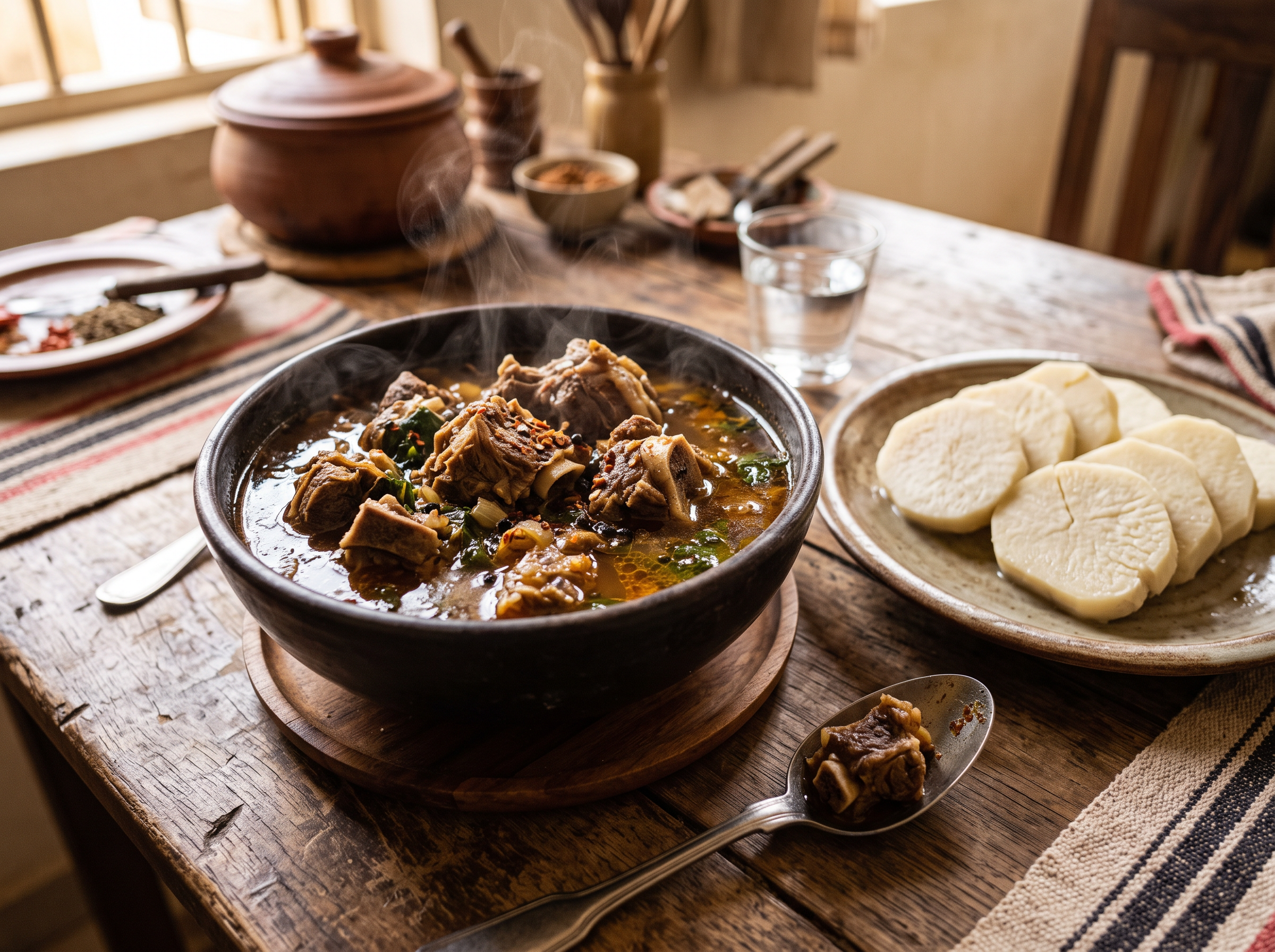 Goat Meat Pepper Soup with Yam