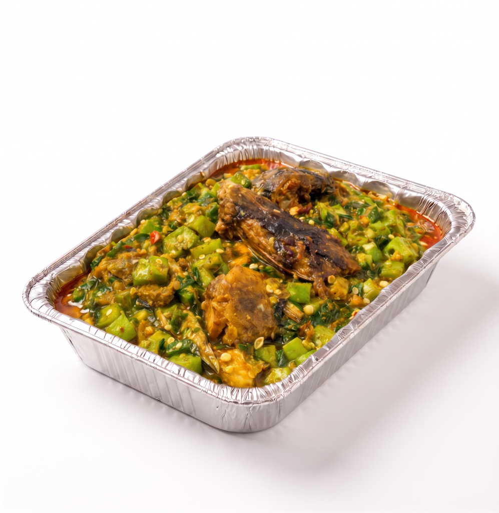 Okra & Ugba Soup (Assorted Meat/Fish)